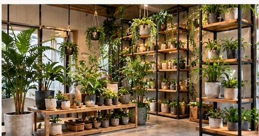 植物のディスプレイ